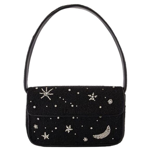 Staud Handbags - Tommy Beaded Shoulder Bag - Staud - Synthetic - Black